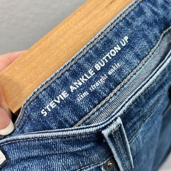 AG Denim Anthropologie Stevie Ankle Button Up Slim Straight Ankle size 27 - Picture 3 of 8